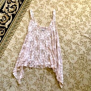 Pink Lace Tank Top, Large